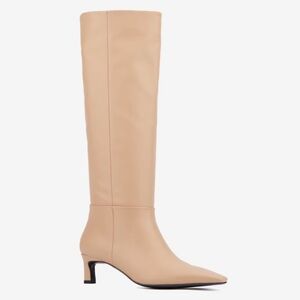 Knee High Kitten Heel Boots